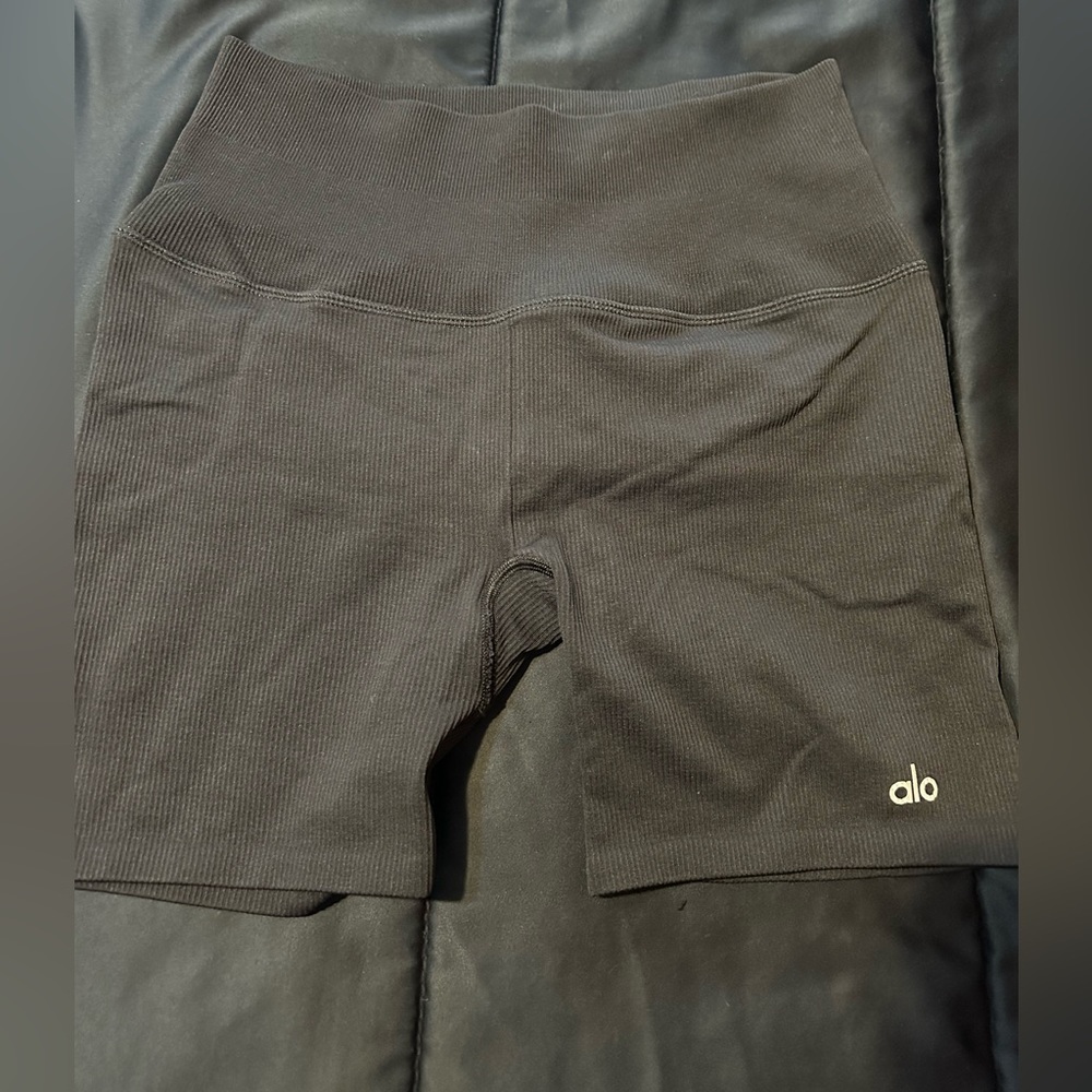 Alo black biker shorts